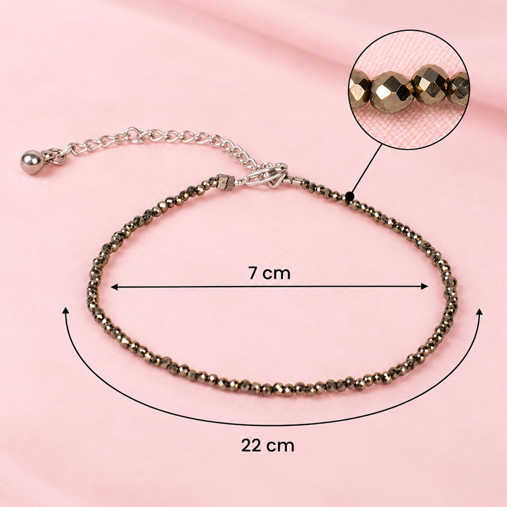 Raw Pyrite Anklet