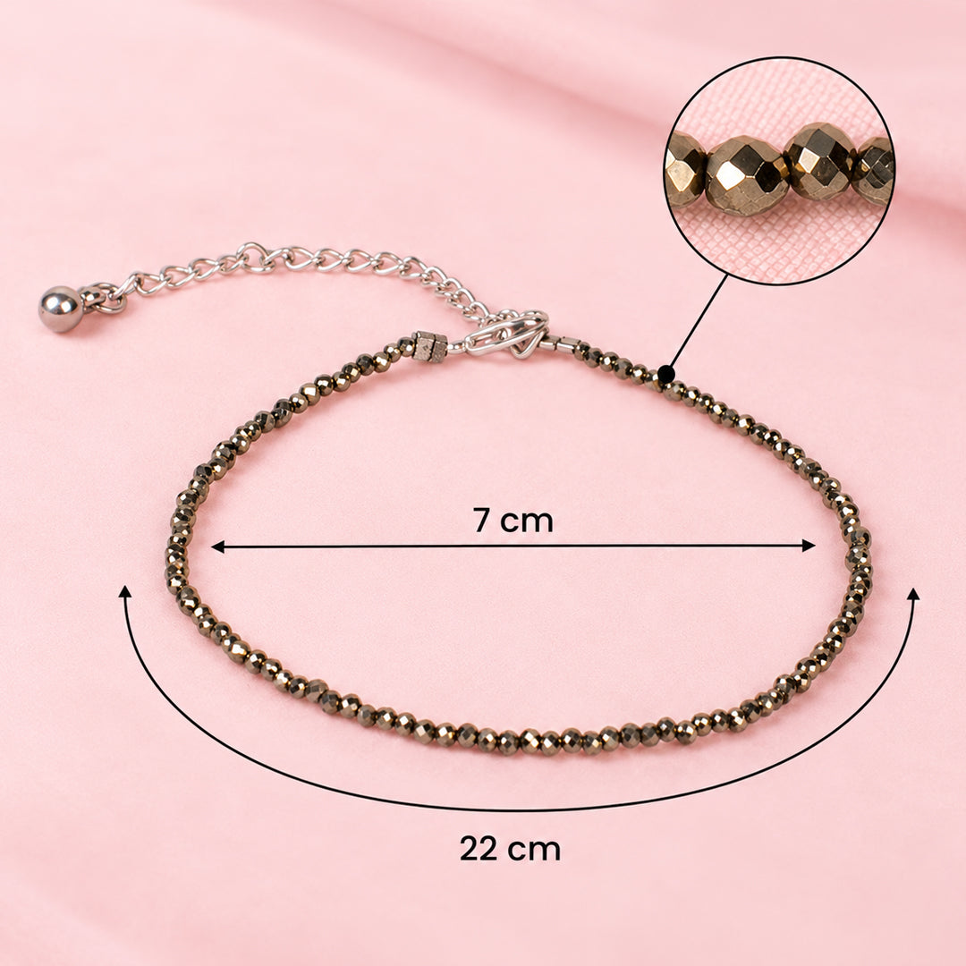 Raw Pyrite Anklet