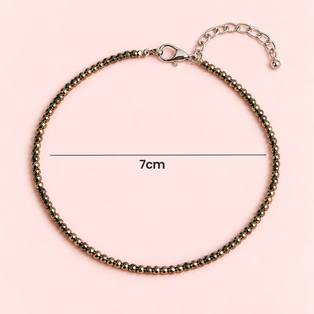 Raw Pyrite Anklet