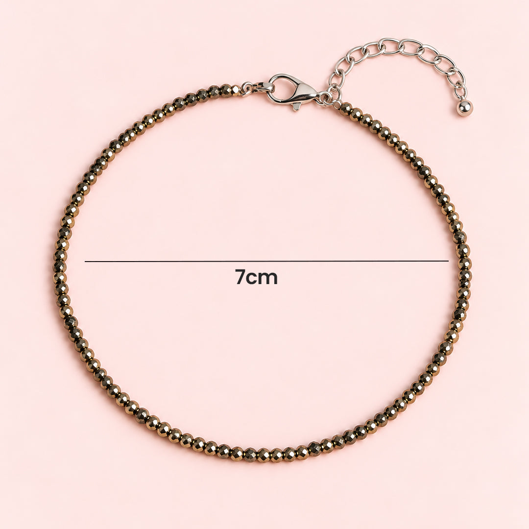 Raw Pyrite Anklet