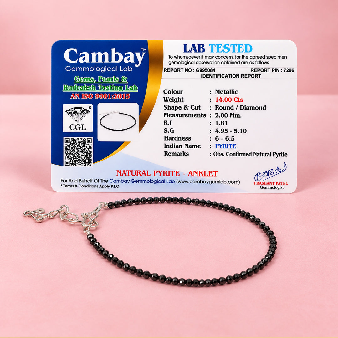 Raw Pyrite Anklet