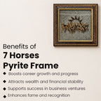 7 Horses on Raw Pyrite Frame