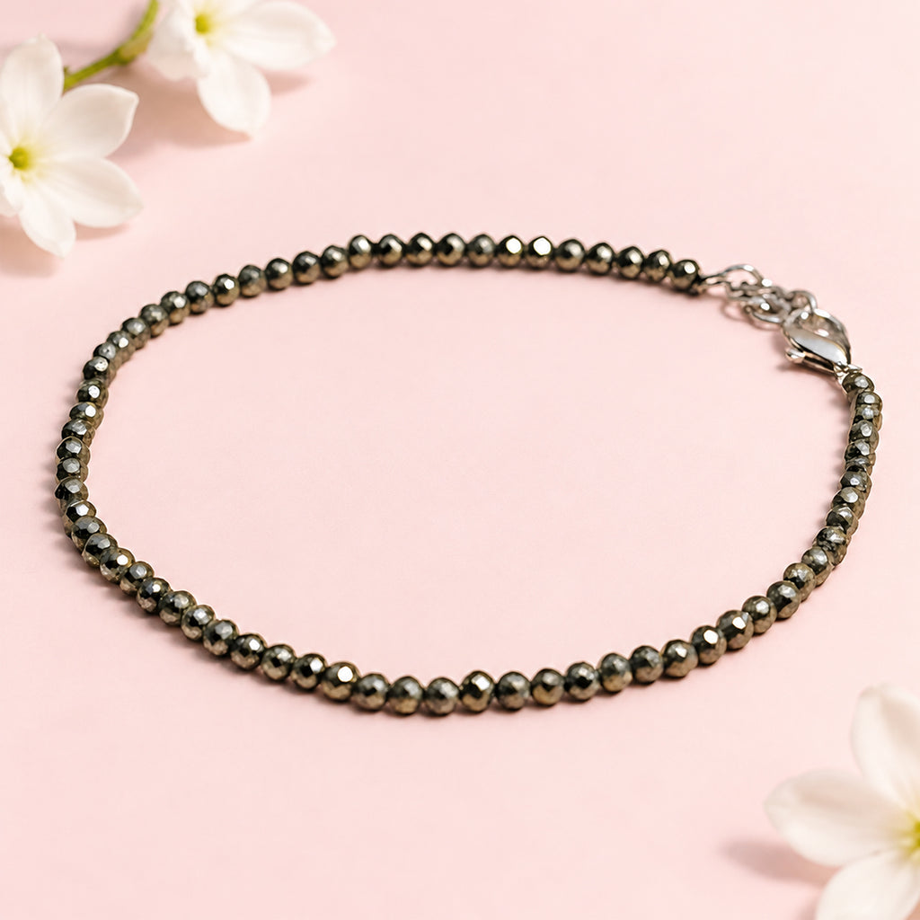 Raw Pyrite Anklet