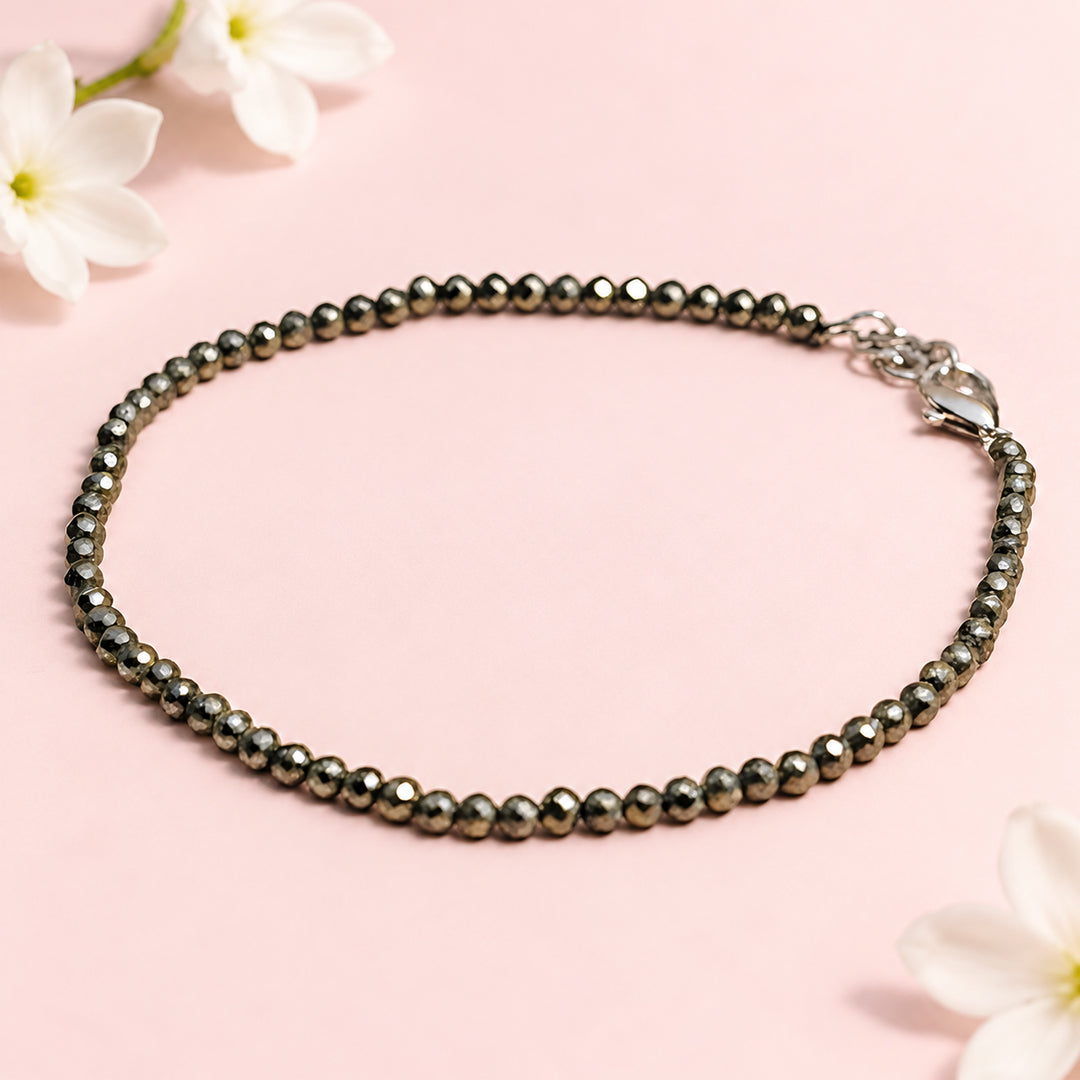 Raw Pyrite Anklet